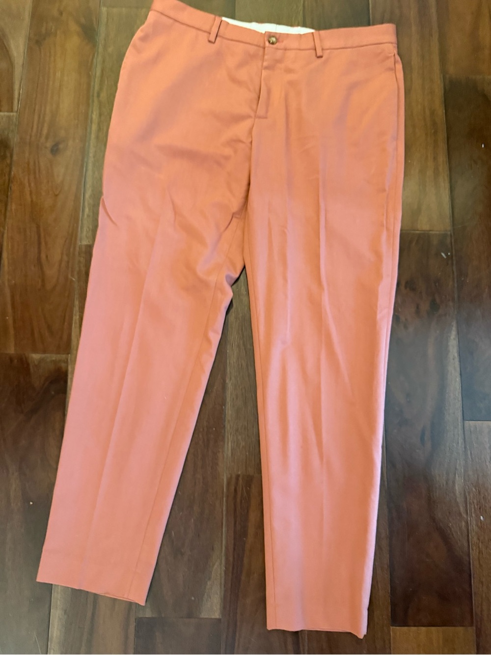 Zara Men's Coral-Orange Dress Pants